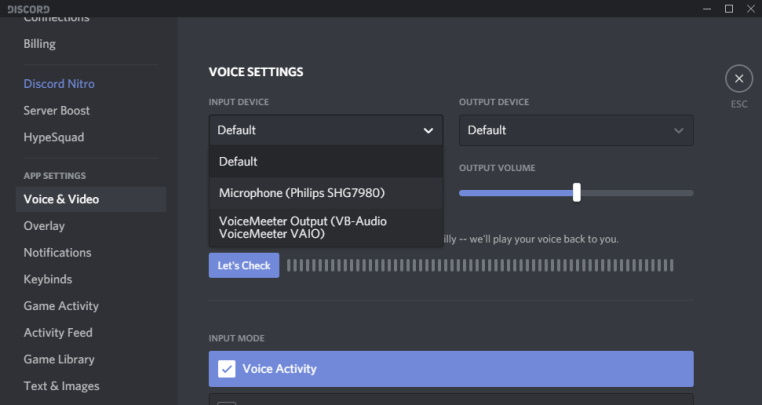 how to play audio through mic input