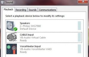 how to set up virtual audio cable to play music through mic
