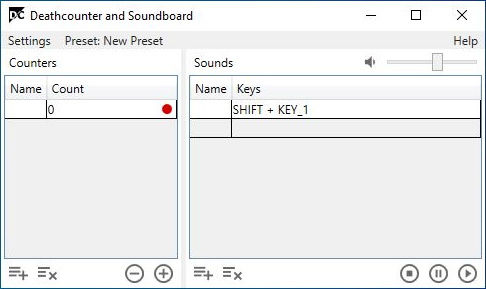 deathcounter and soundboard