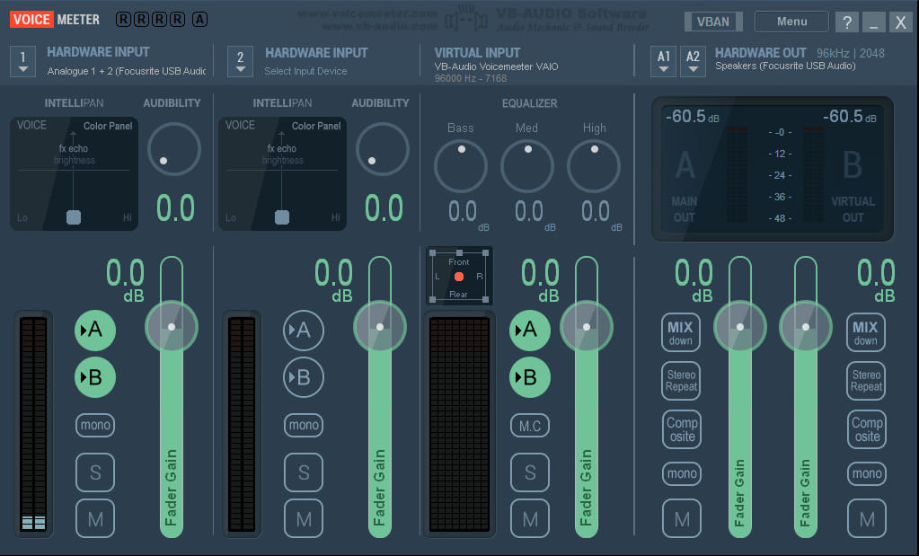 VoiceMeeter Interface